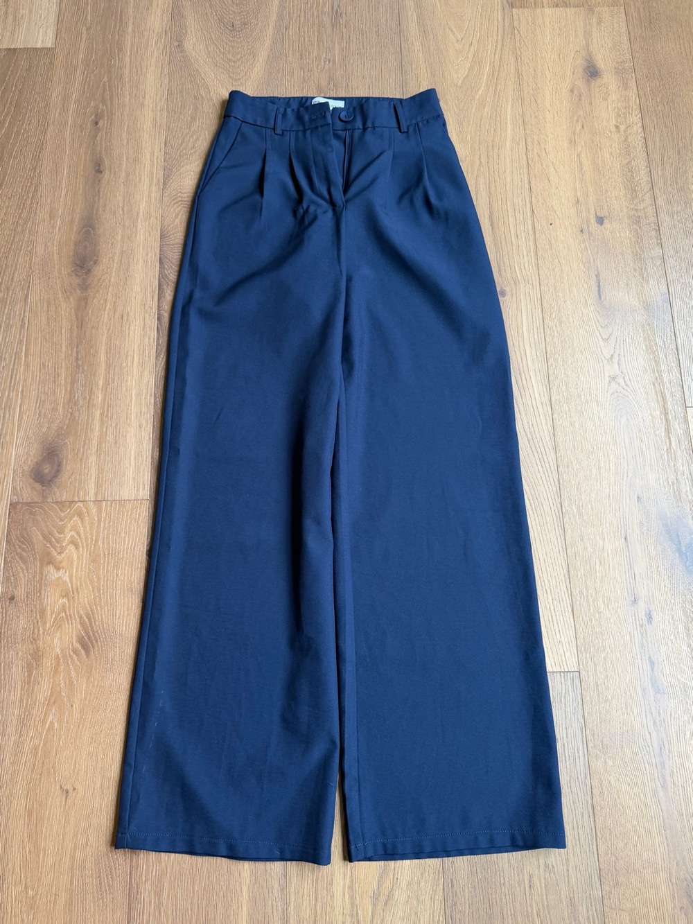 Princess Polly Navy Wide Leg Trousers